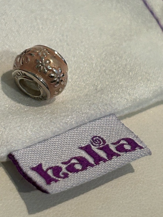 Halia Jewelry - Pandora-style “Summer Buds” Charm - Sterling Silver/Pink Enamel
